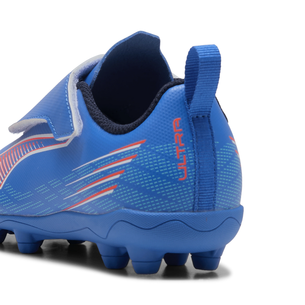 PUMA Ultra 6 Play V FG AG RB Firm Multi Ground Kids Soccer Cleats Blue White