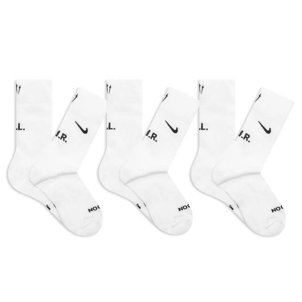 Nike x NOCTA Crew Socks White Black