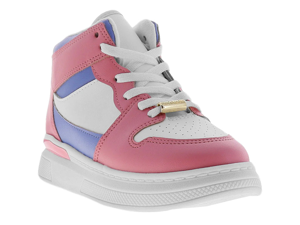 Tenis Molekinha Blanco Rosa para Niña