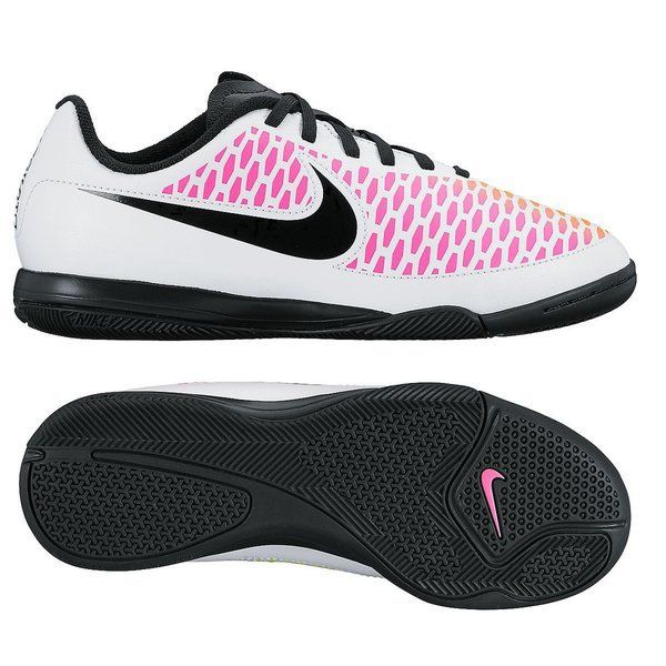 Nike JR Magista Onda IC Indoor Soccer Shoes White Black Pink Blast