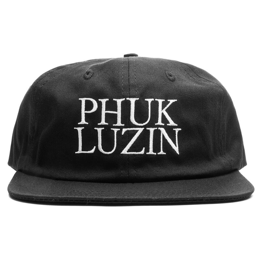 Phuk Luzin 6 Panel Strapback Hat Black