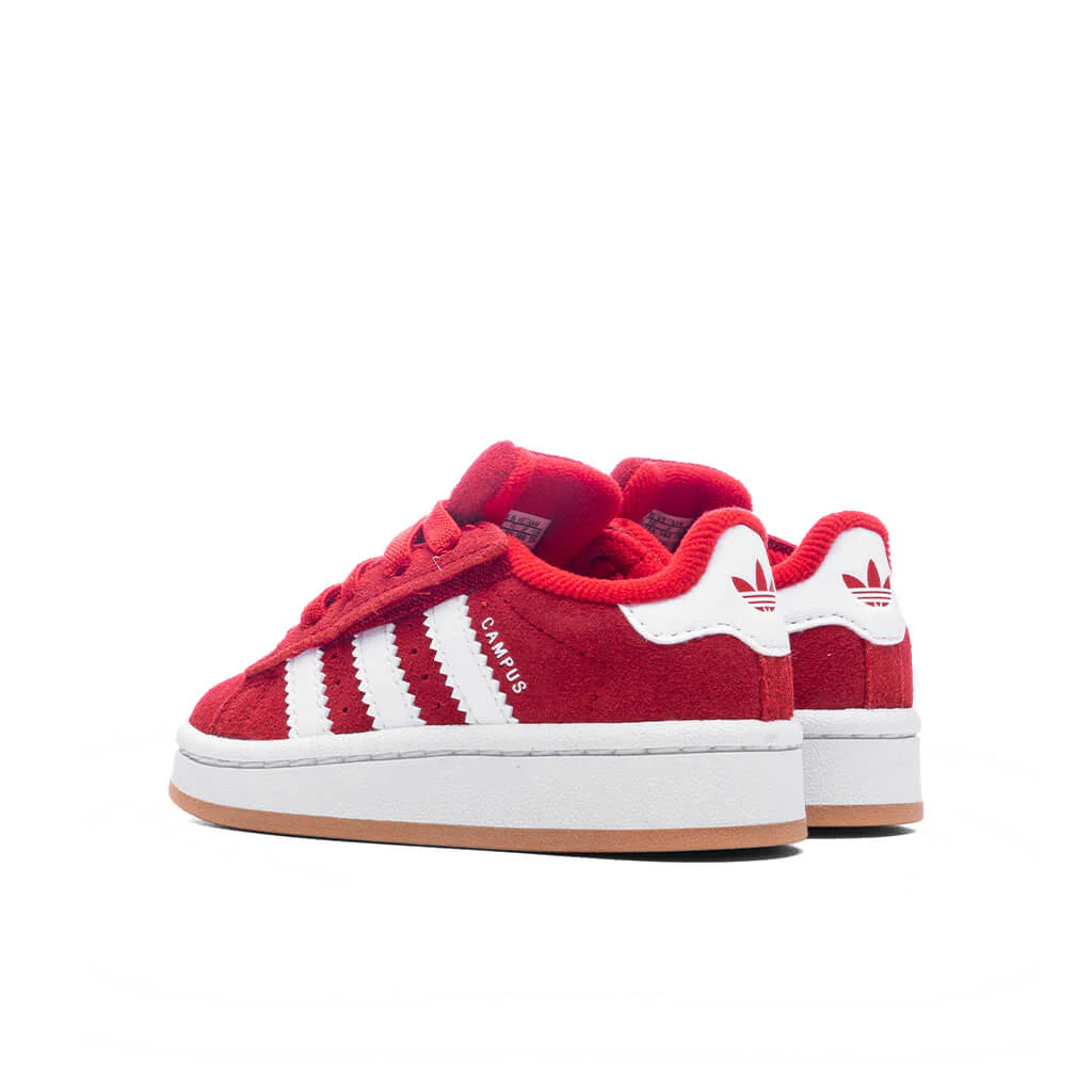 Toddlers Campus 00s Comfort Elastic Lace Better Scarlet Cloud White