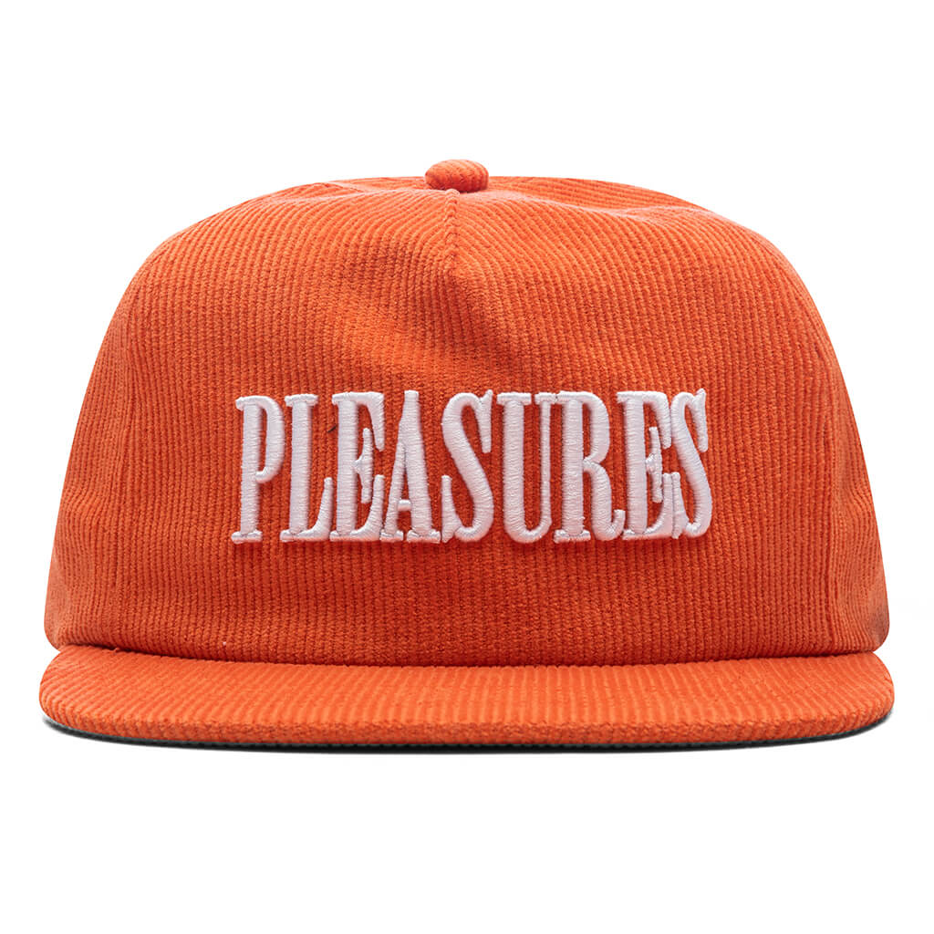 Onyx Corduroy Snapback Safety Orange