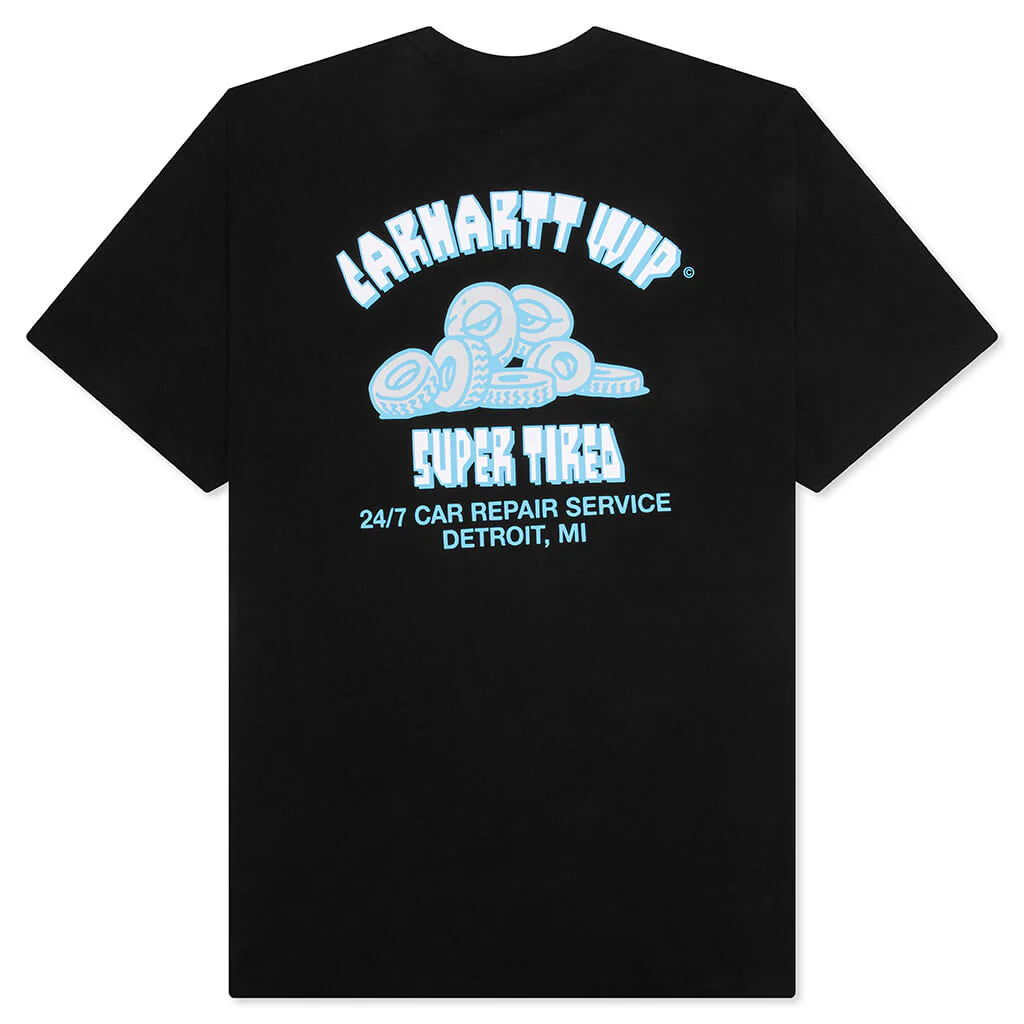 Super Tired S S T Shirt Black