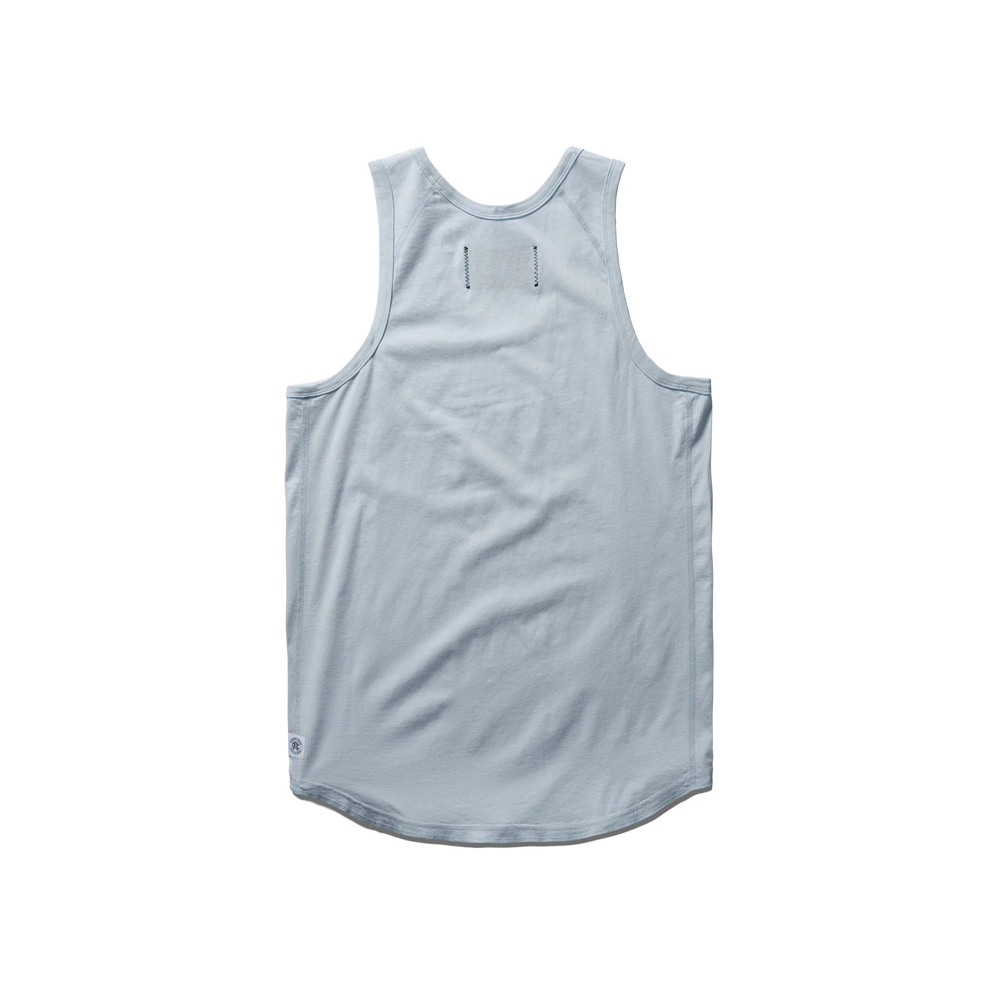 Scalloped Tank Mens Tank Sky Blue