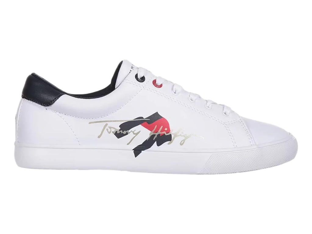 Tenis Tommy Hilfiger TH Flag Signature Blancos para Mujer