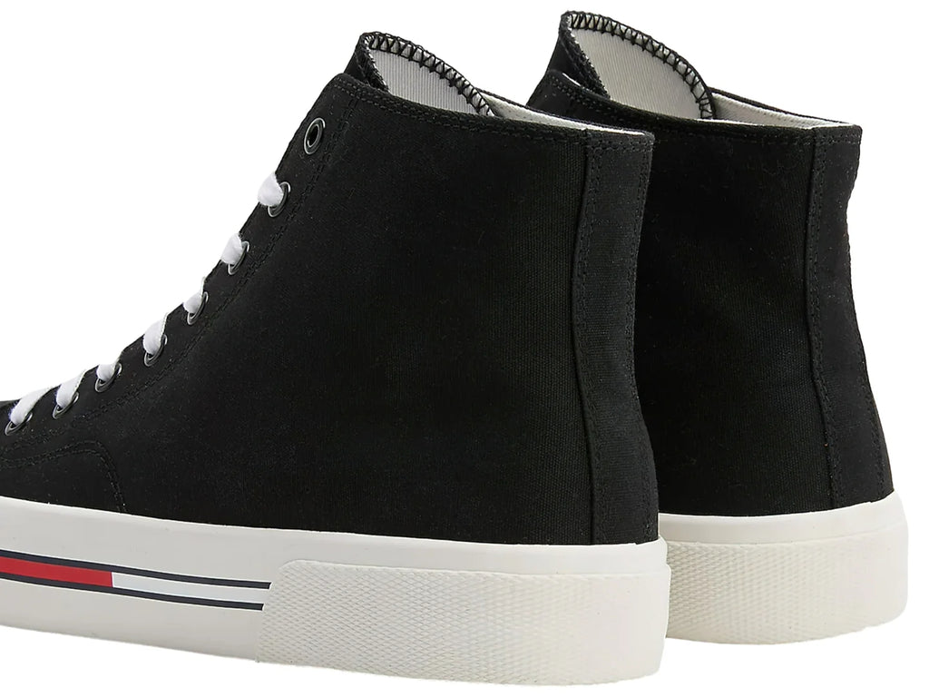 Tenis Tommy Hilfiger Tommy Jeans Mid Canvas Negros para Hombre