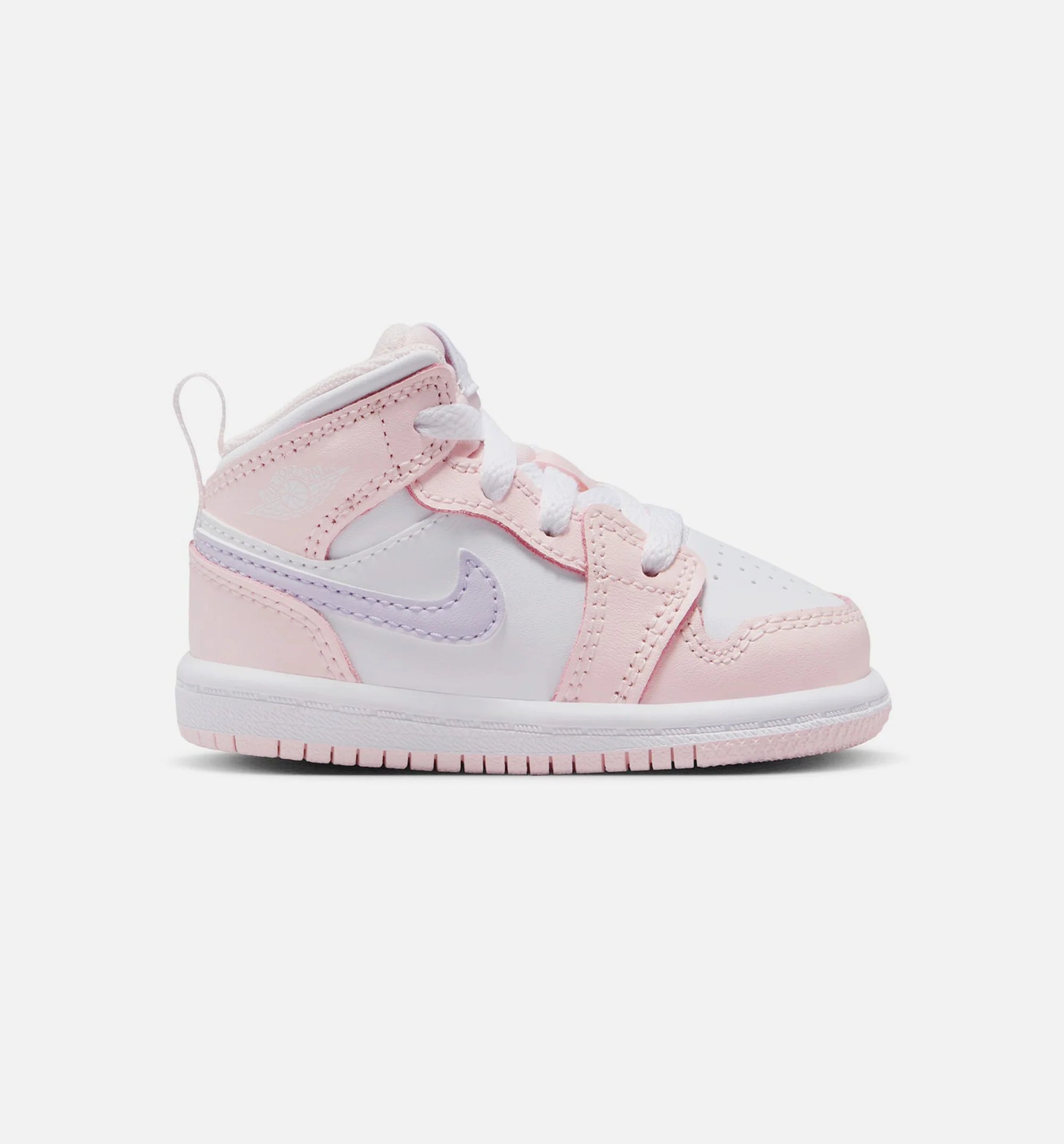 Air Jordan 1 Mid Pink Wash Infant Toddler Lifestyle Shoe Pink Wash White Violet Frost