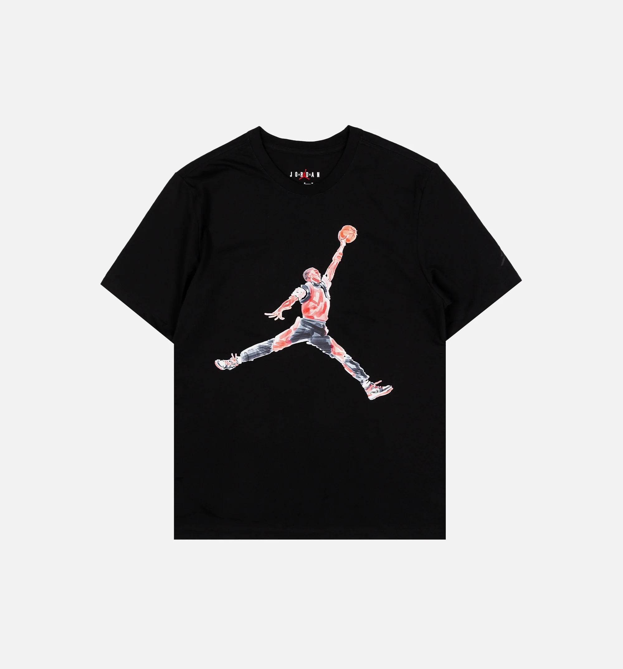 Jumpman Watercolor Mens Short Sleeve Shirt Black