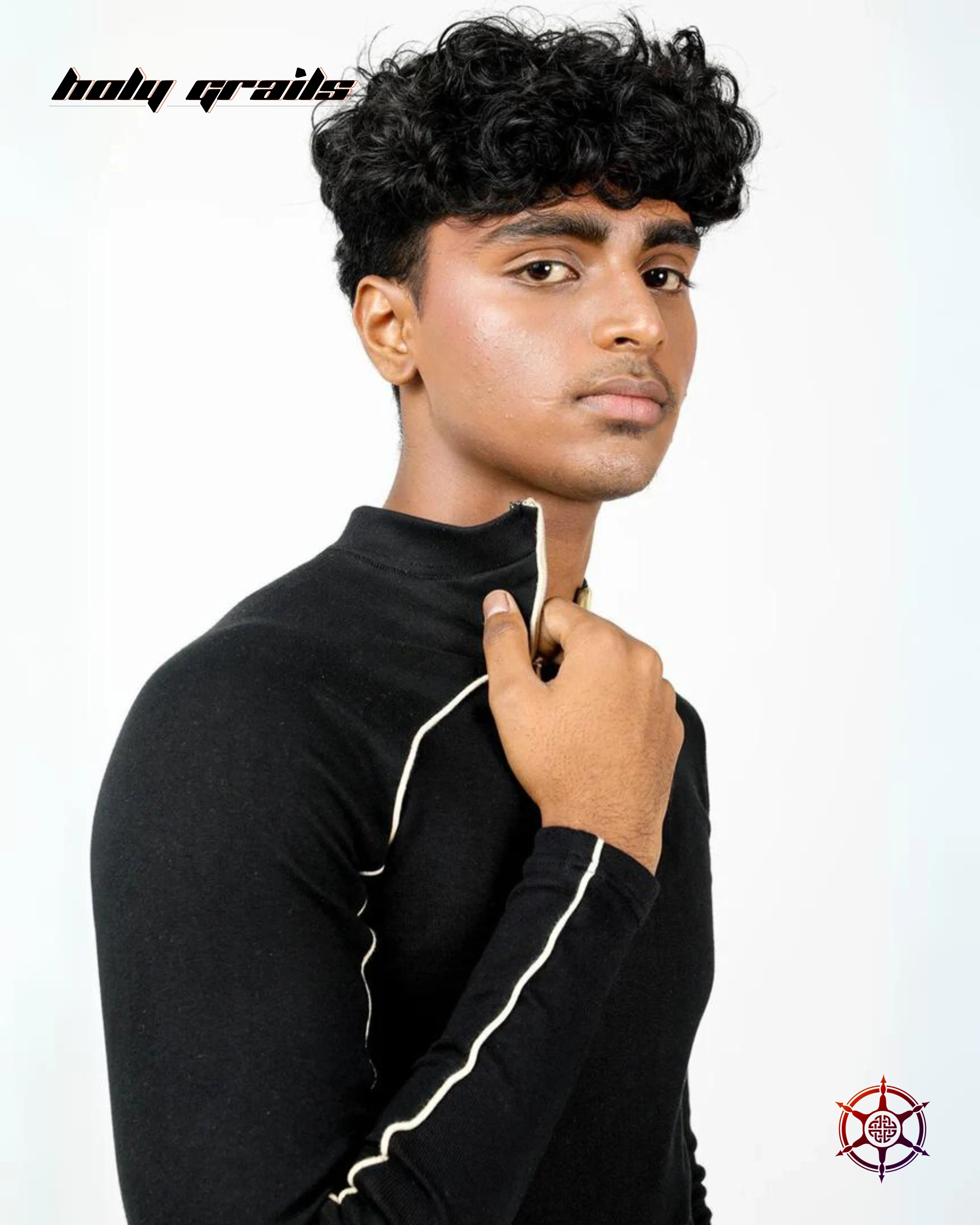 Charcoal Cream Zip Top HG x Duskin