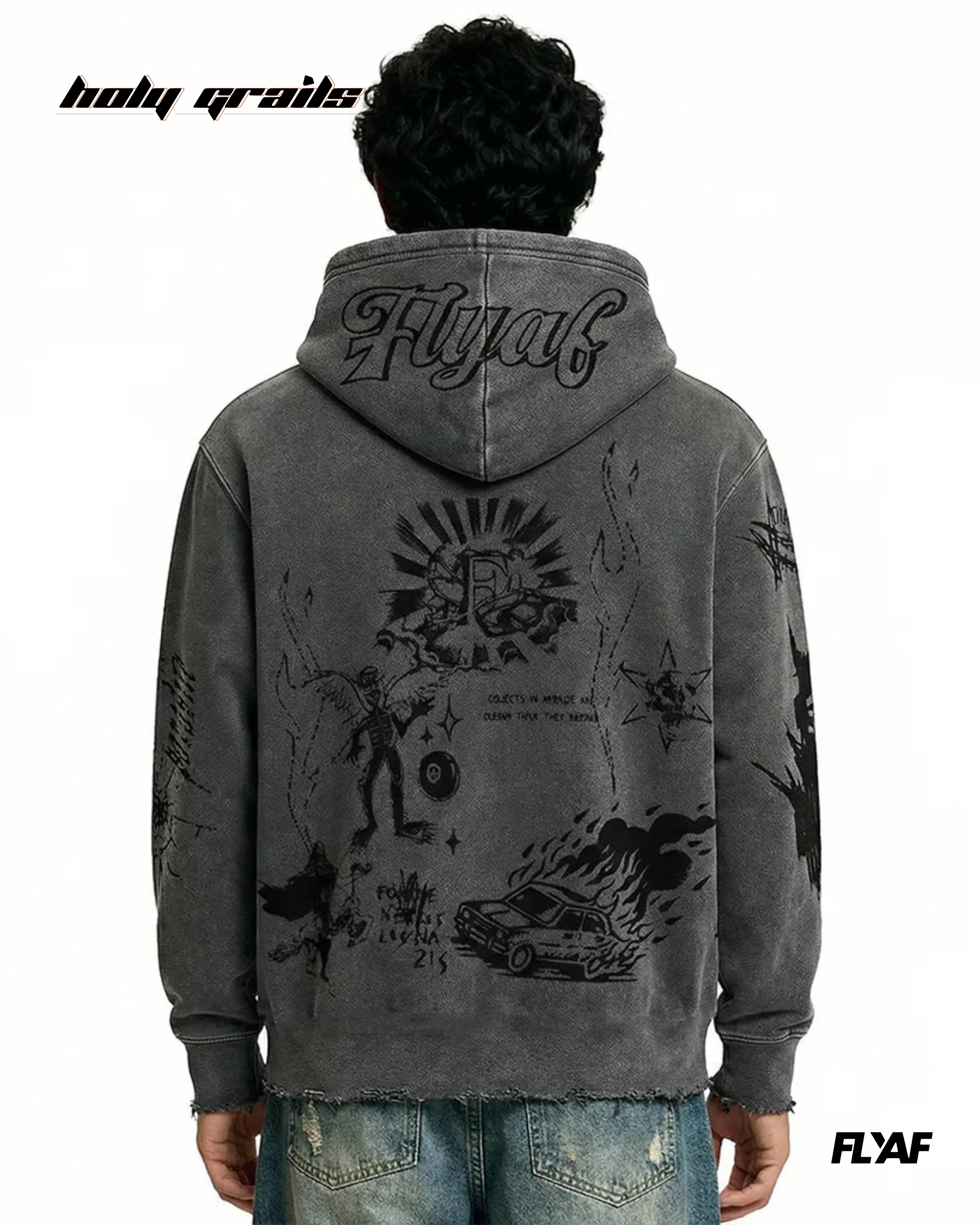 Ashes Anthem Grey Hoodie HG x FLYAF