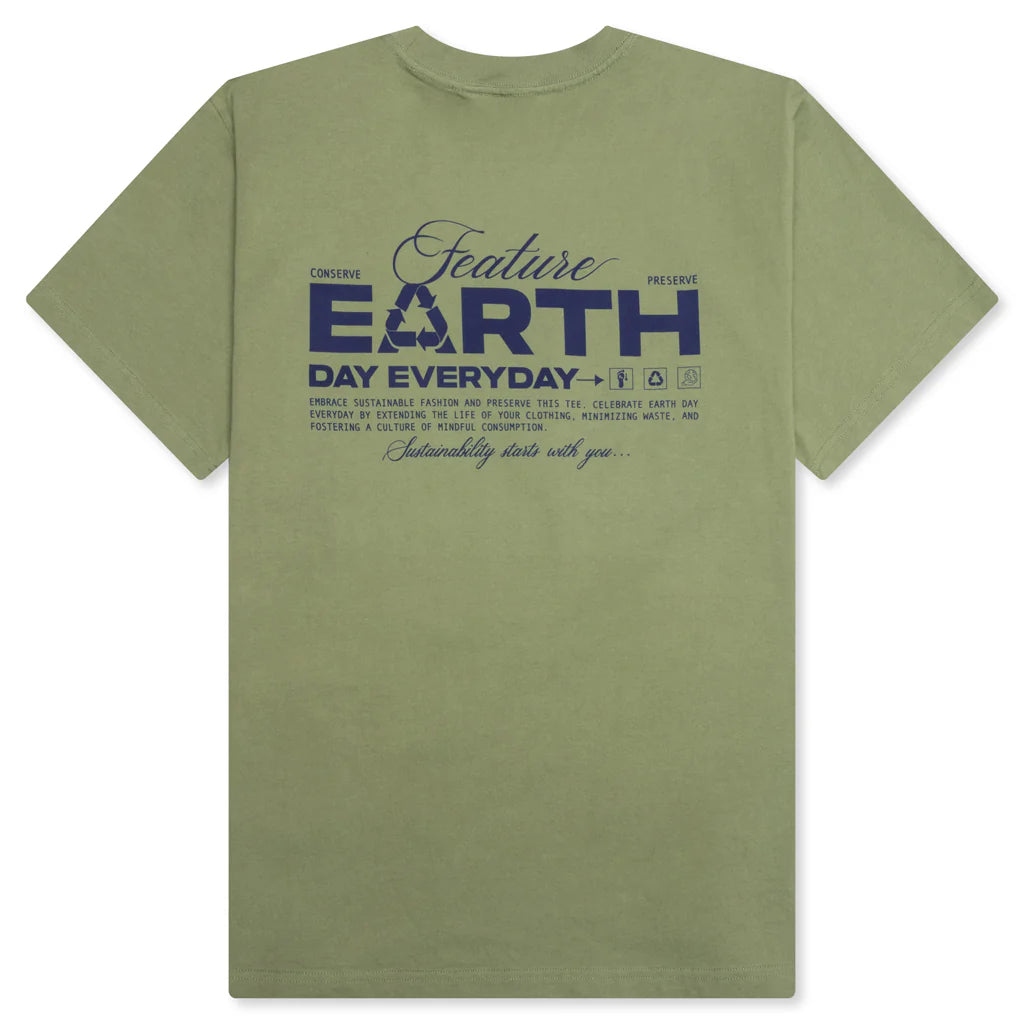 Sustained Earth Tee Oil Green