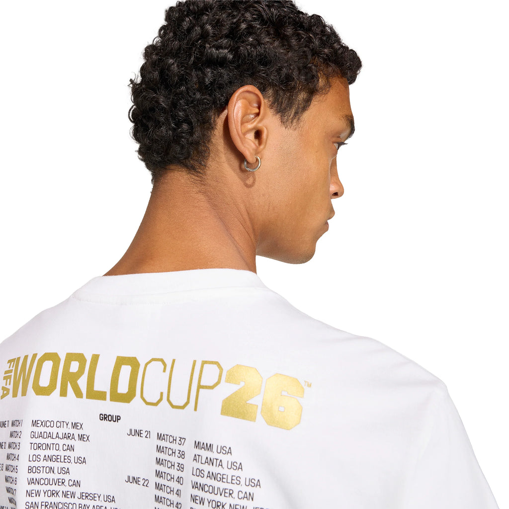 adidas FIFA World Cup 26 World Cup Tour Mens Soccer T Shirt White