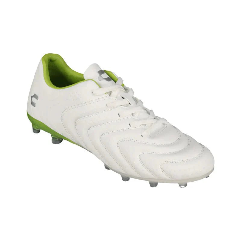 Charly Encore FG Firm Ground Soccer Cleats White Green