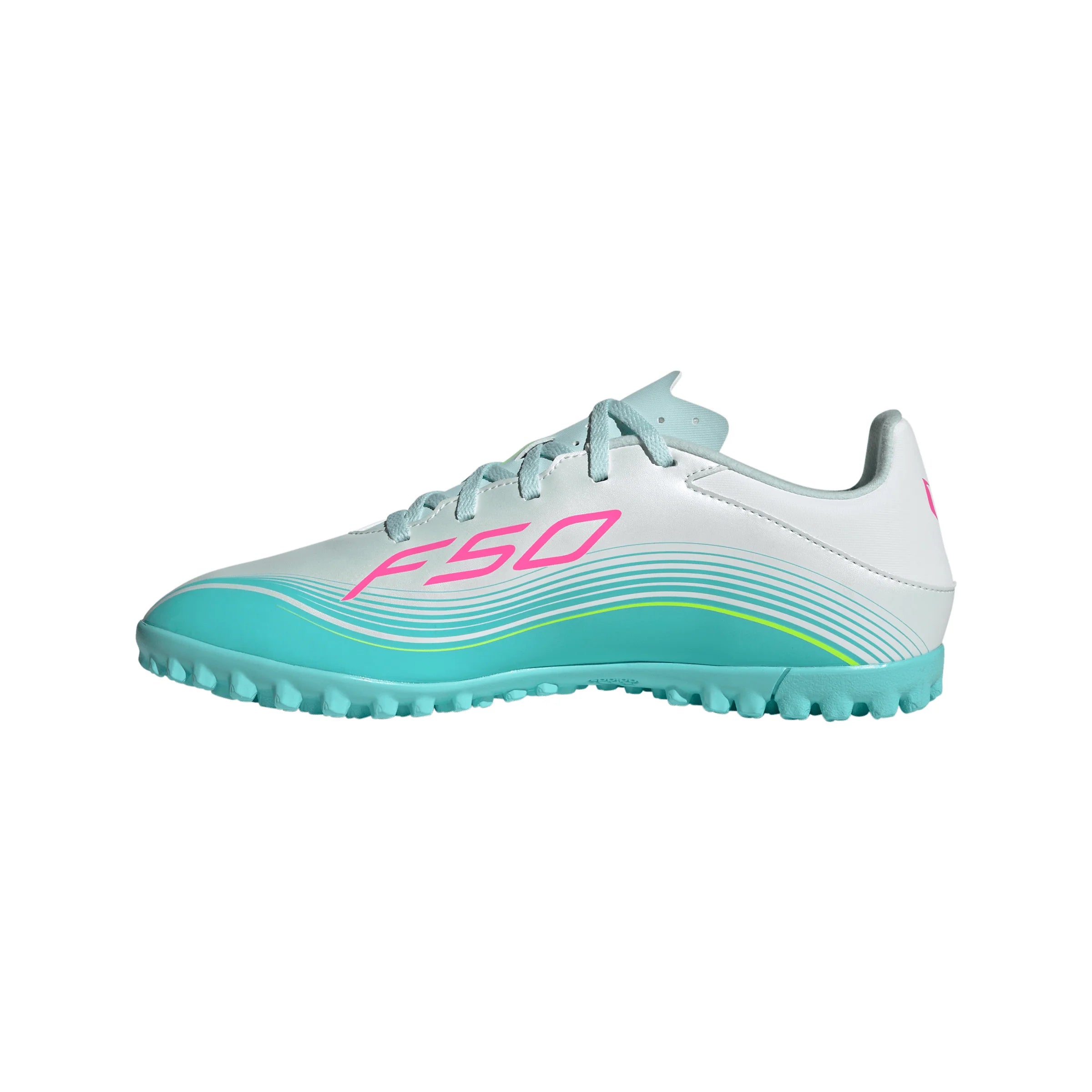 adidas F50 Messi Club TF Turf Mens Soccer Cleats White Pink Aqua