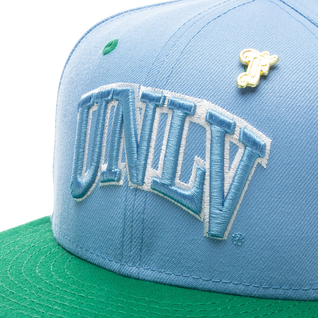Feature x New Era Earth 59FIFTY UNLV Rebels Birdseye Blue Kelly Green