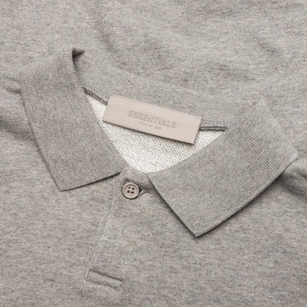Kids Core L S Polo Dark Oatmeal