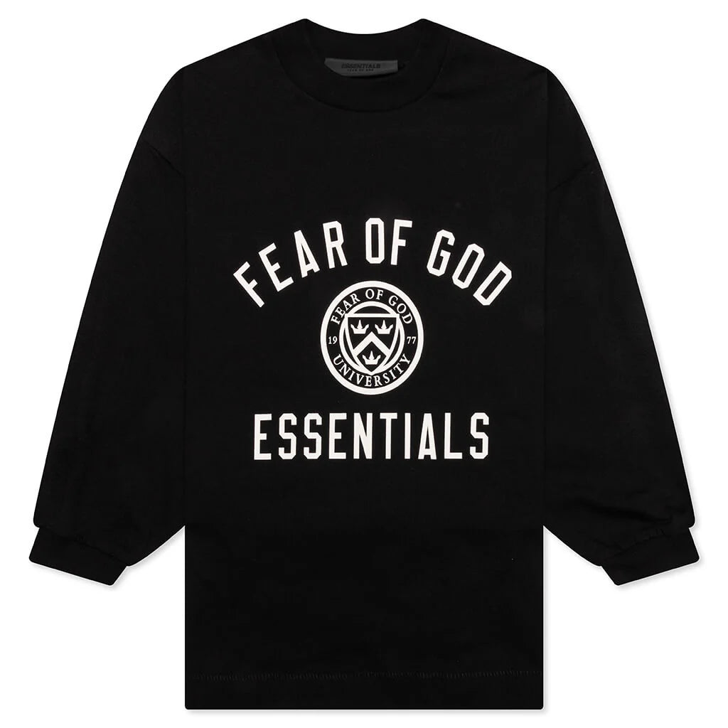 Kids Jersey Long Sleeve Tee Black