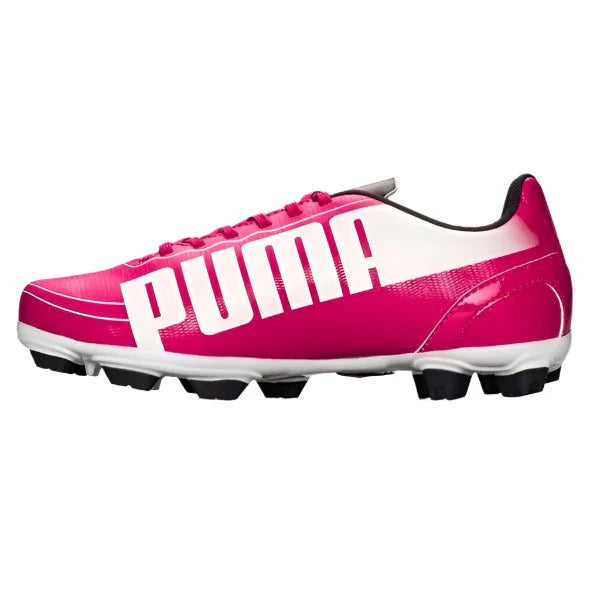 PUMA Kids evoSPEED 52 FG Firm Ground Soccer Cleats Jr Purple Blue Bird White