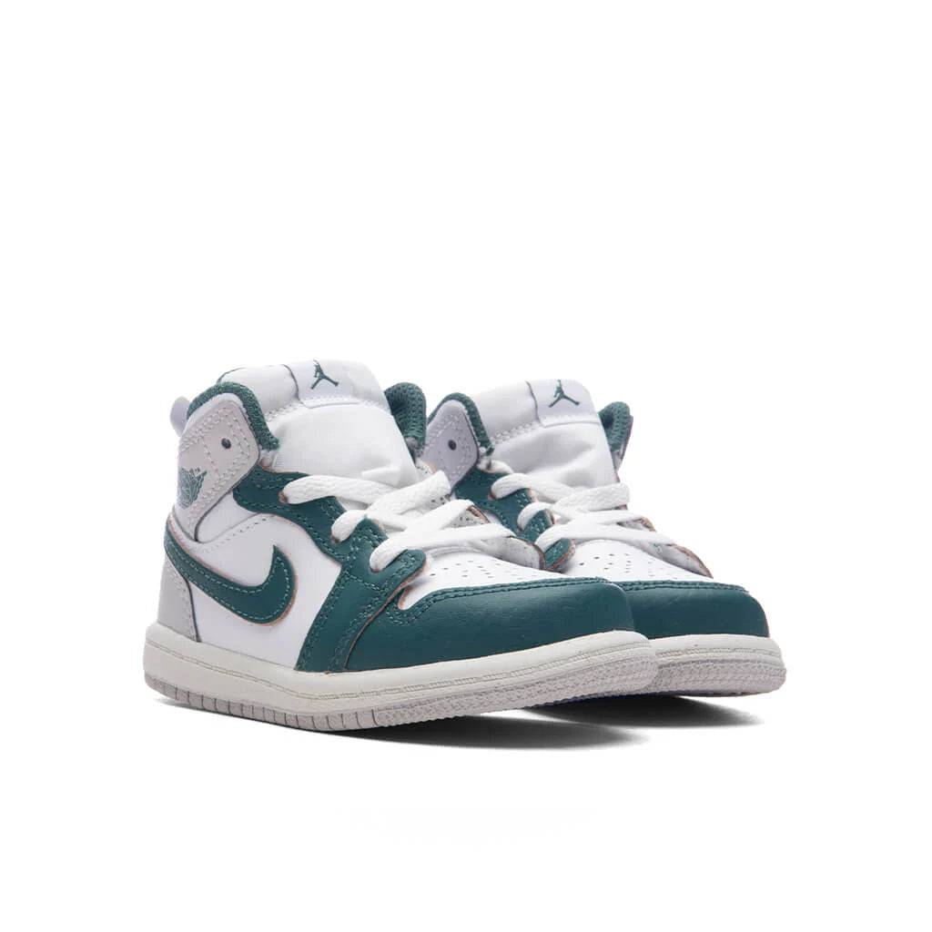 Jordan 1 Mid SE TD White Oxidized Green Sail Neutral Grey