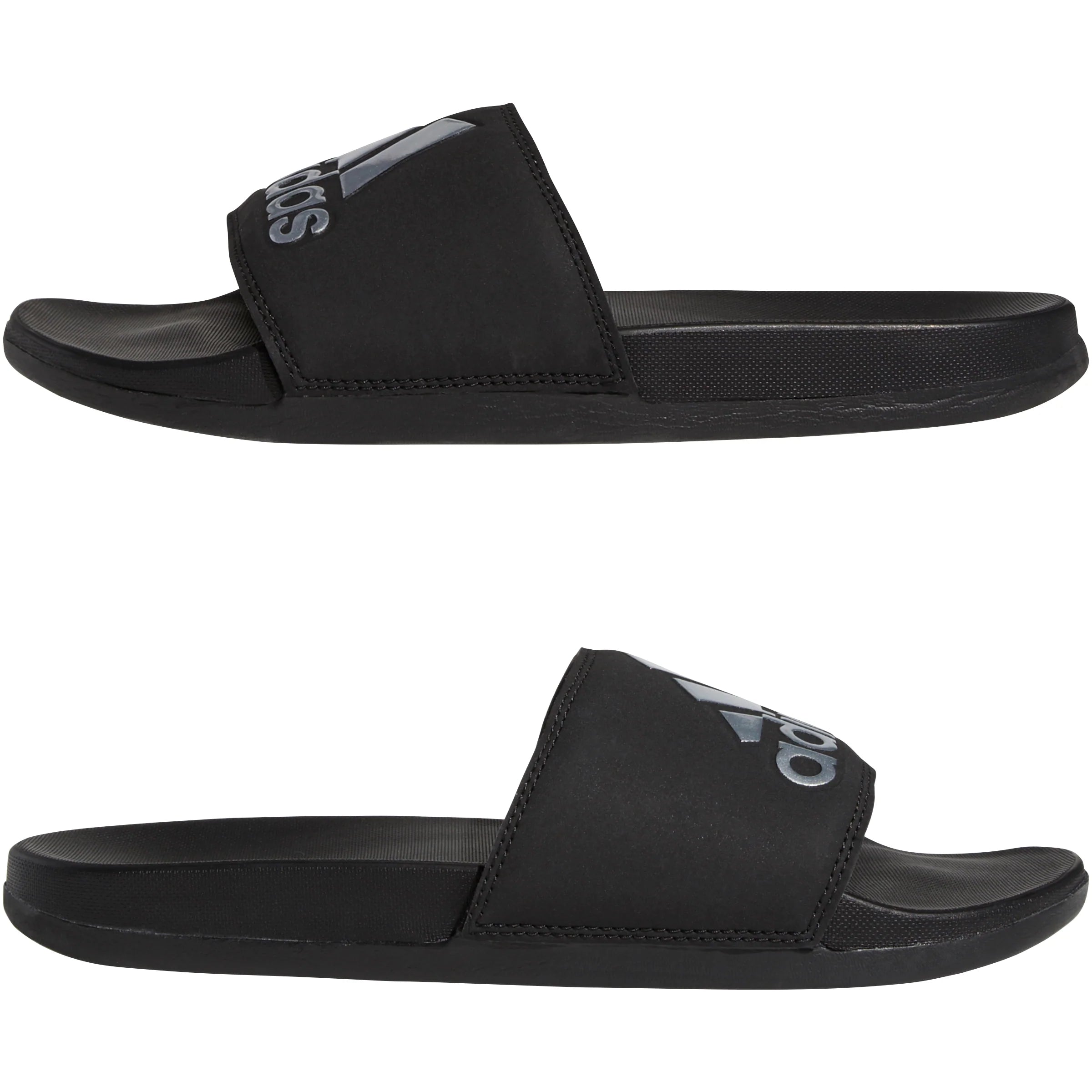 adidas Adilette Comfort Slides Black Silve