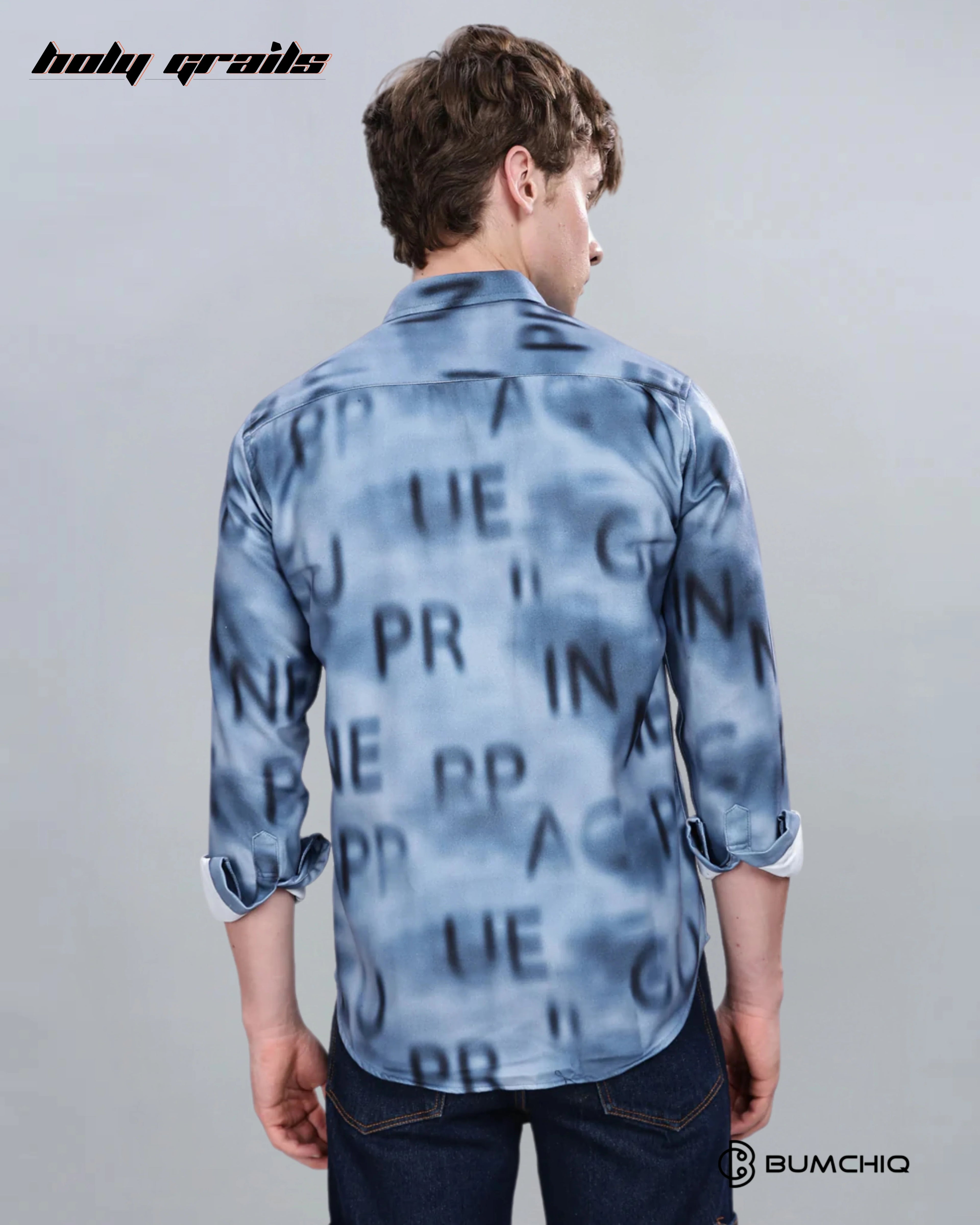 Blue Alphabetical Overshirt HG x Bumchiq
