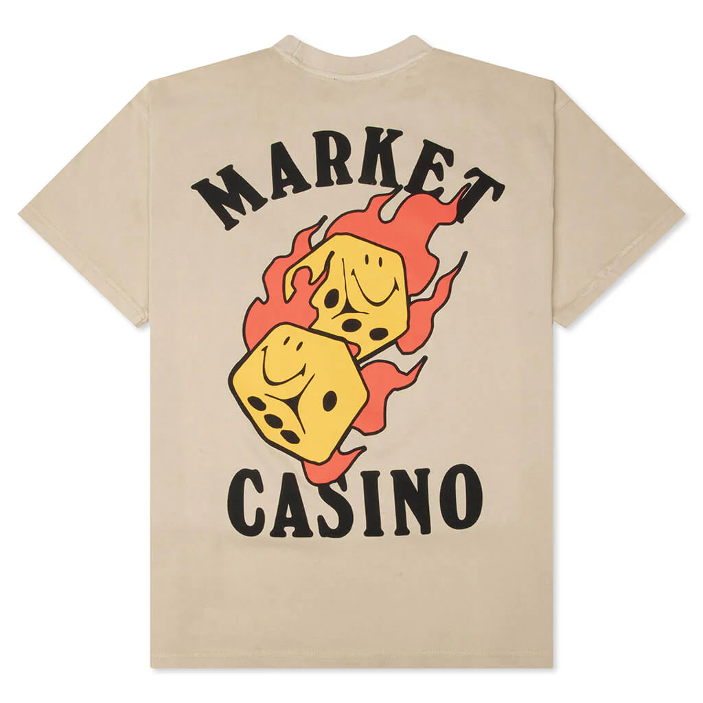 Flaming Dice T Shirt French Oak