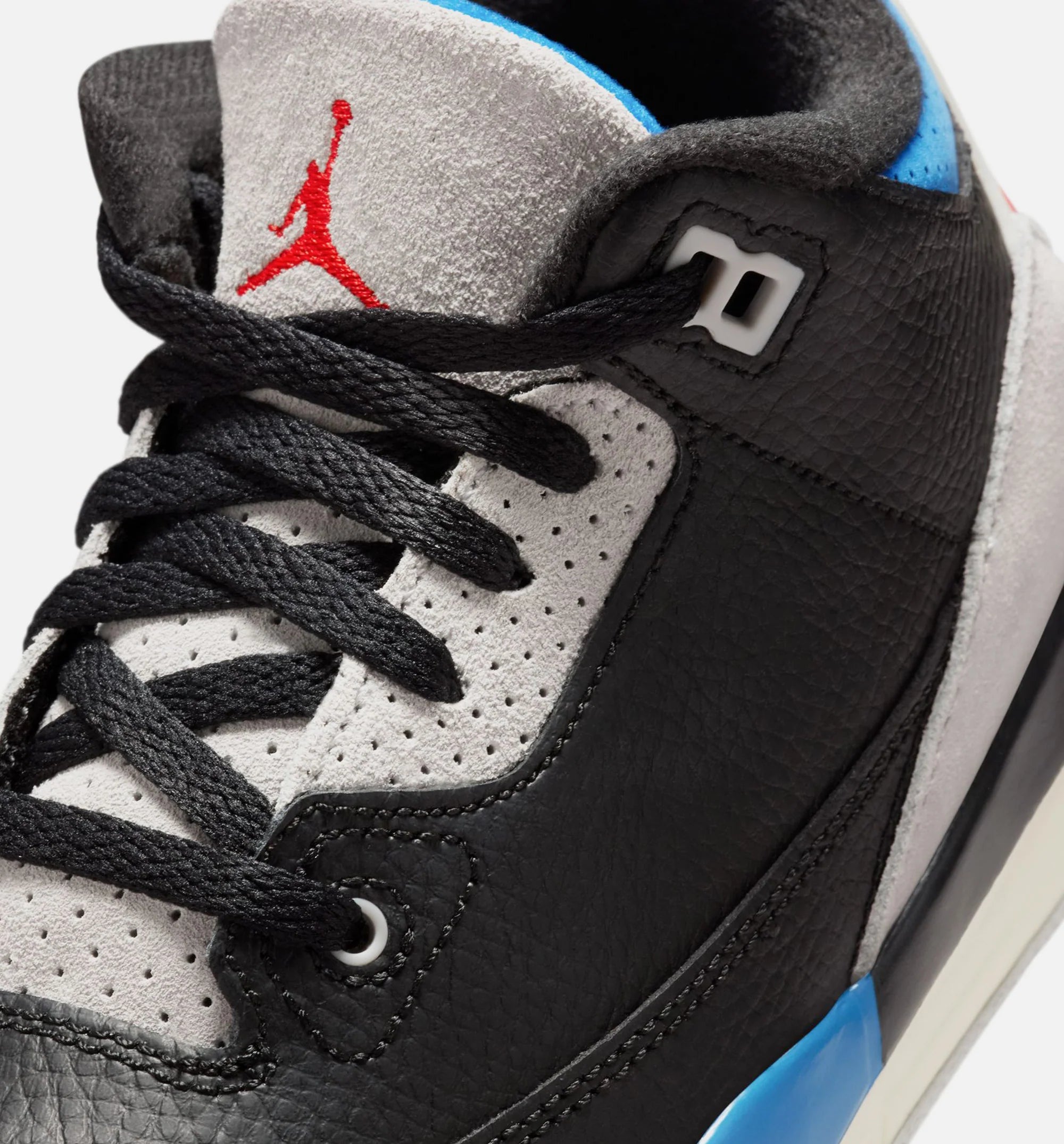 Air Jordan 3 Retro OG Rare Air Preschool Lifestyle Shoe Black Chile Red Neutral Grey