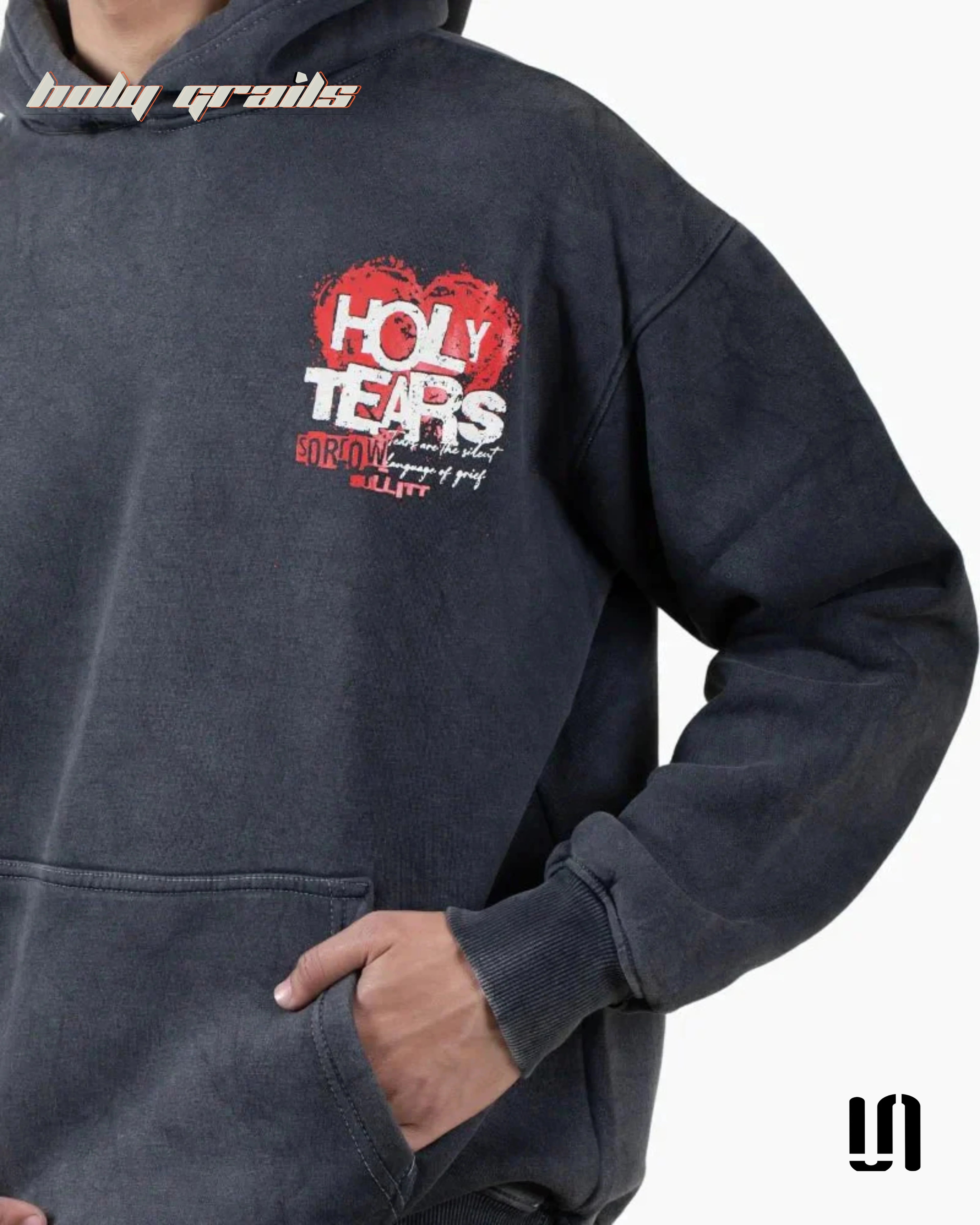 Holy Tears Black Oversize Hoodie HG x Sullitt