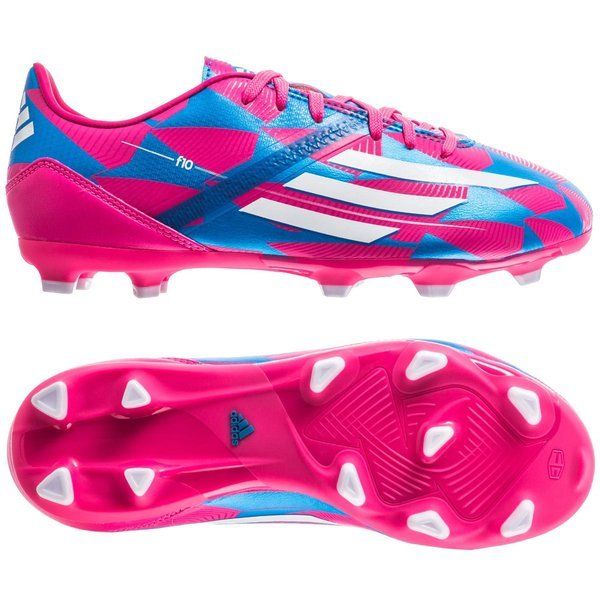 adidas F5 FG Youth Soccer Cleats Pink White