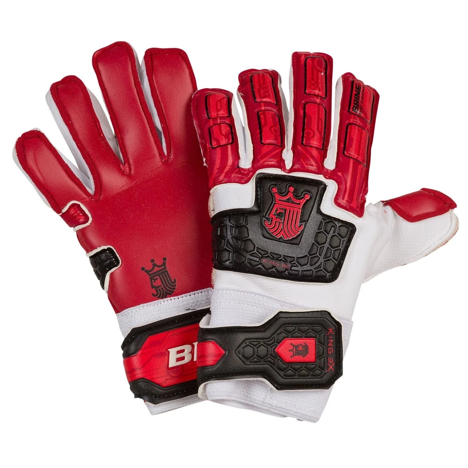Brine King Match 3X Goalkeeper Gloves Red Black White