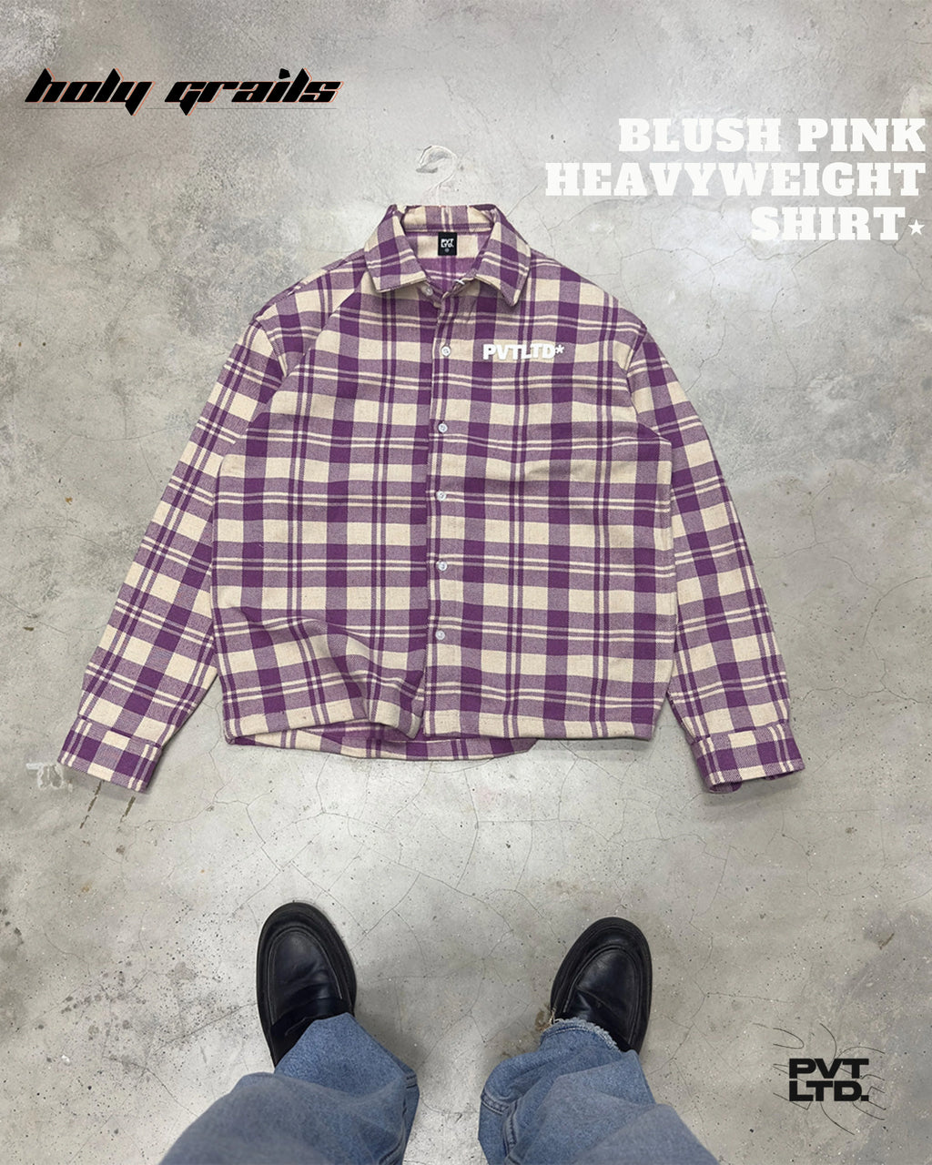 Blush Pink Heavyweight Full Sleeve Shirt HG x Pvt Ltd