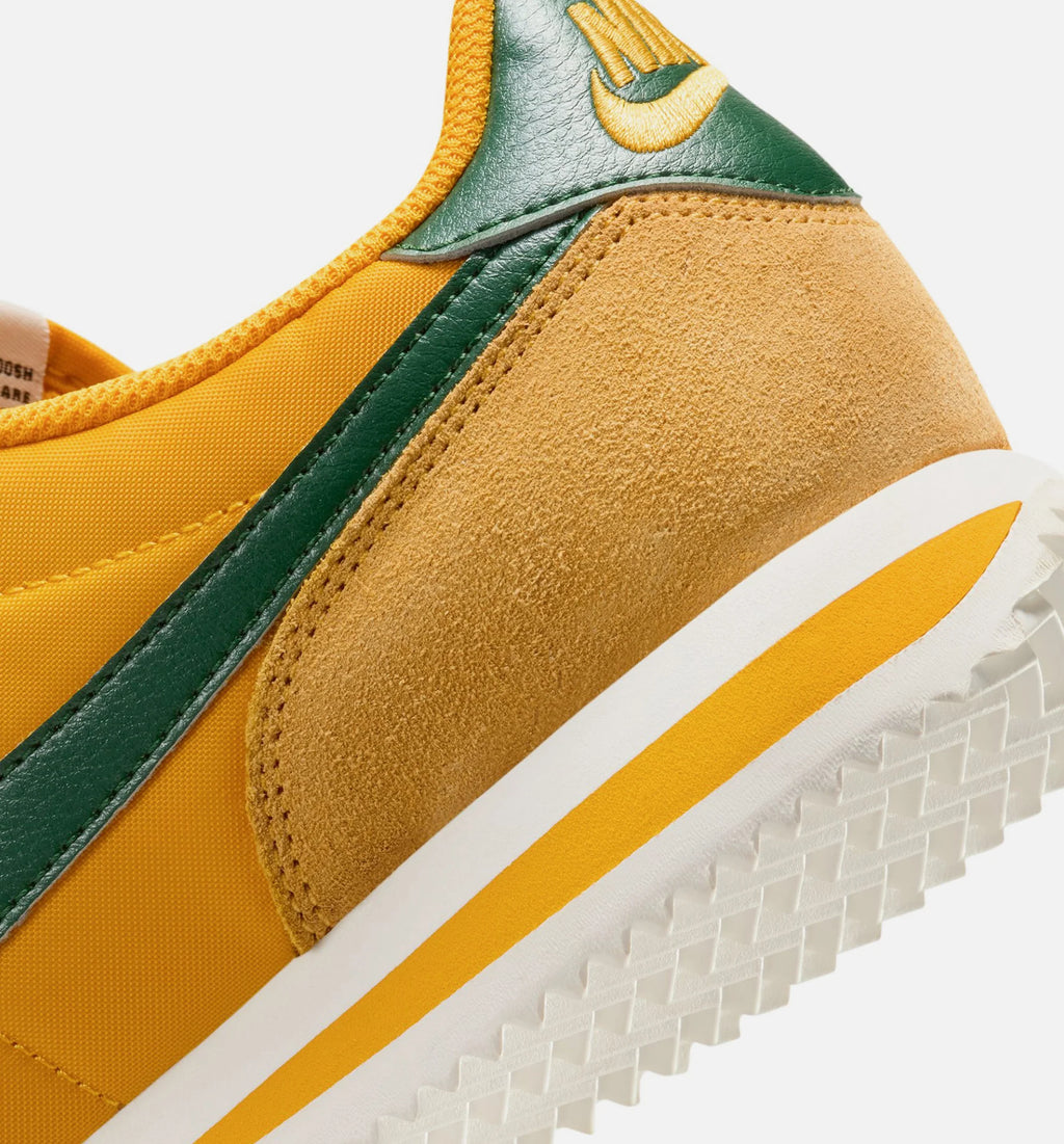 Cortez Textile Womens Lifestyle Shoe Yellow Ochre Safety Orange Black Gorge Green