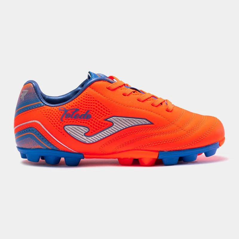 JOMA Toledo JR 2308 HG FG Firm Ground Youth Soccer Cleats Orange Royal