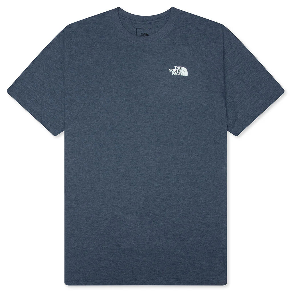 Tri Blend Mountain Sketch S S Tee Shady Blue White