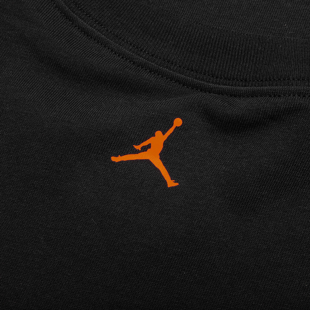 Womens Oversized Flight T Shirt Black Orange Grey