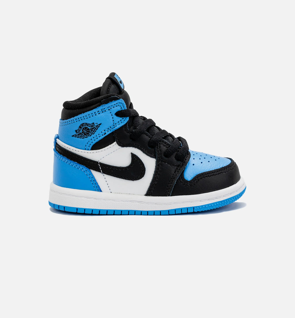Air Jordan 1 Retro High OG University Blue Infant Toddler Lifestyle Shoe Black Blue
