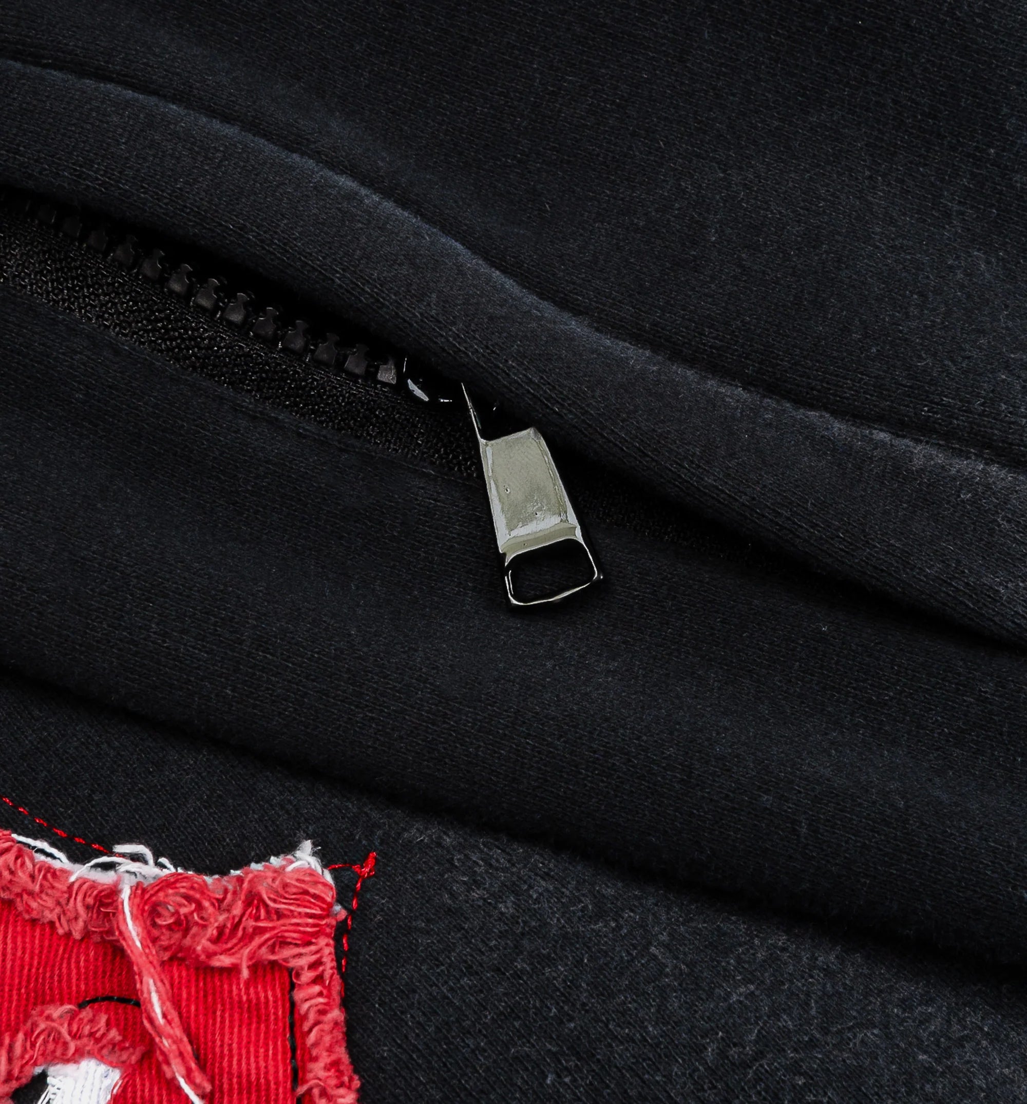 The Savior Straight Fleece Jogger Mens Pant Black Red