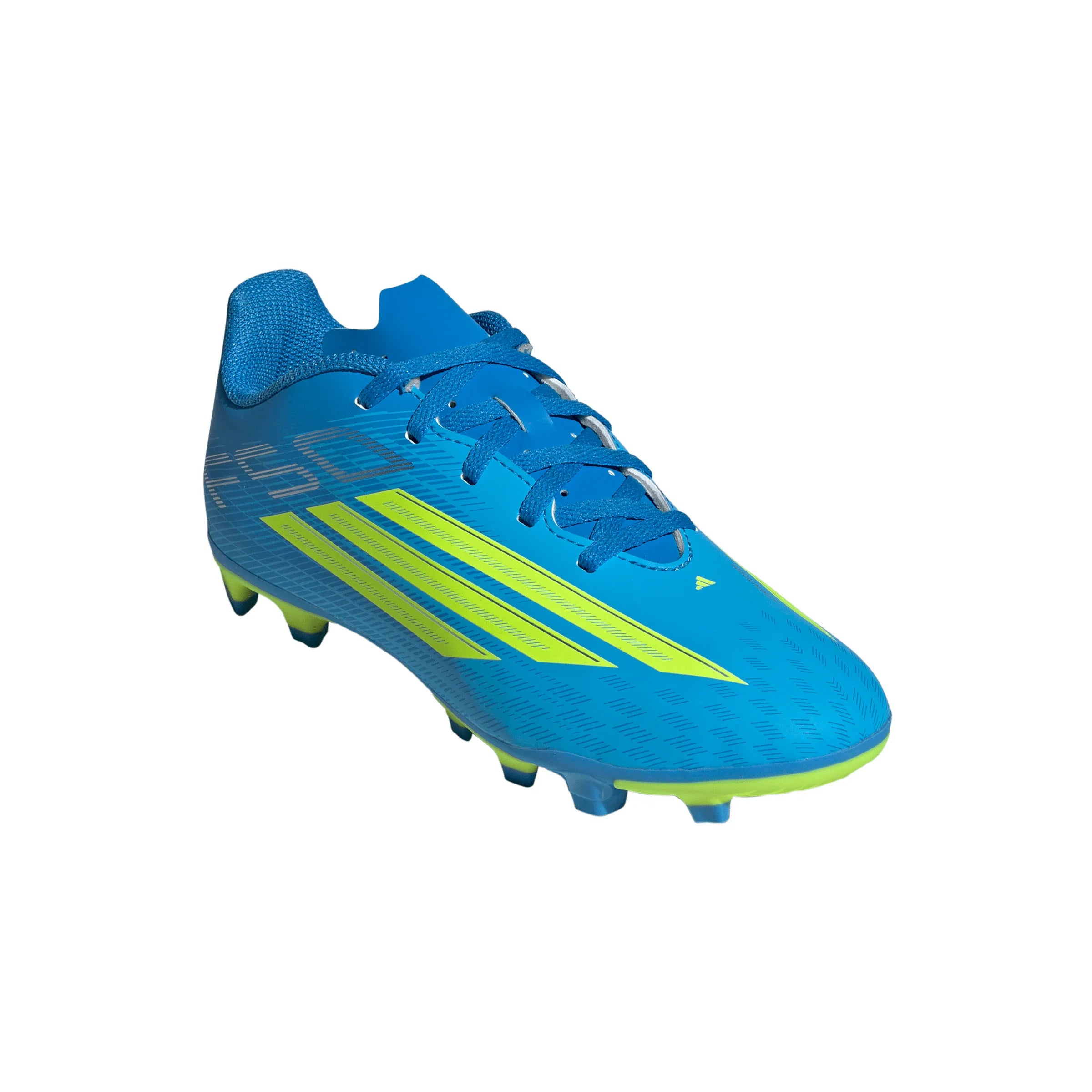 adidas F50 Club FG MG Firm Ground Multi Ground Youth Soccer Cleats Blue Yellow Aqua