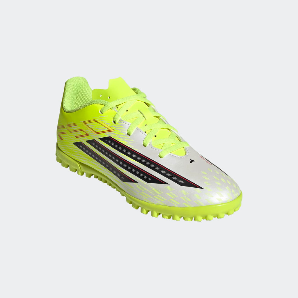 adidas F50 Club TF Turf Youth Soccer Cleats Solar Yellow Black Lucid Red