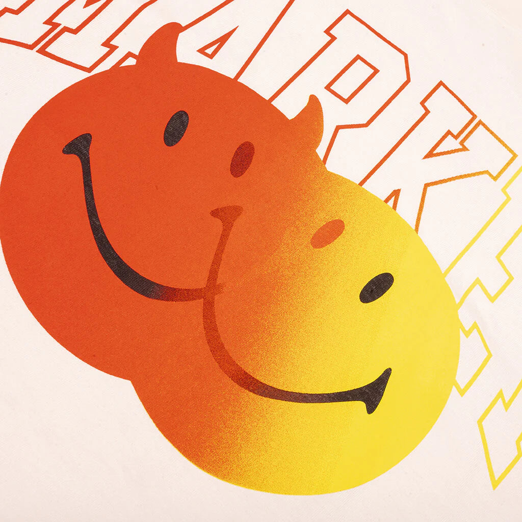 Smiley Good And Evil T Shirt Unbleached Cotton