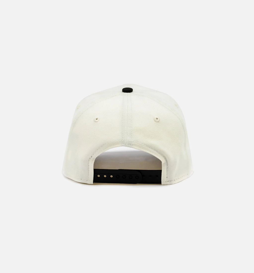 Los Angeles Dodgers Upside Down Logo 9Forty Snapback Mens Hat Beige Black