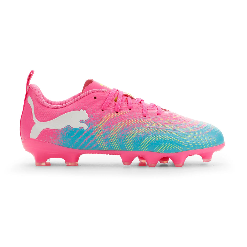 PUMA Future 9 Play FG AG Firm Ground Artificial Ground Youth Soccer Cleats Pink Aqua