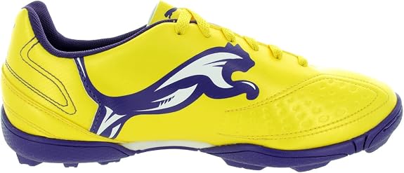 PUMA V511 TT Jr Turf Youth Soccer Cleats Yellow Purple Yellow