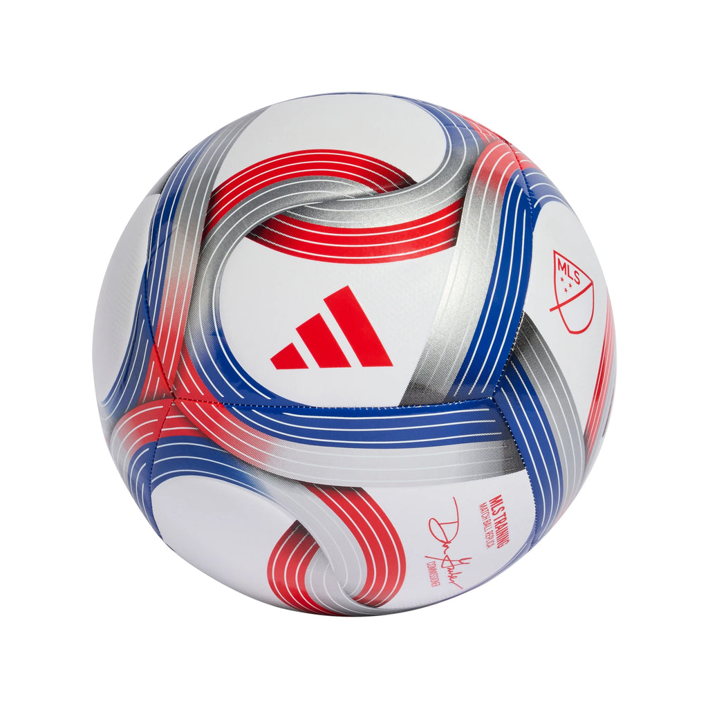 adidas 2026 Major League Soccer Training Ball White Royal Blue Red Silver