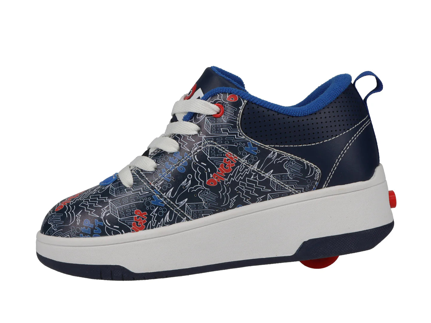 Tenis Patín Heelys Azul Marino Rojo y Blanco para Niño