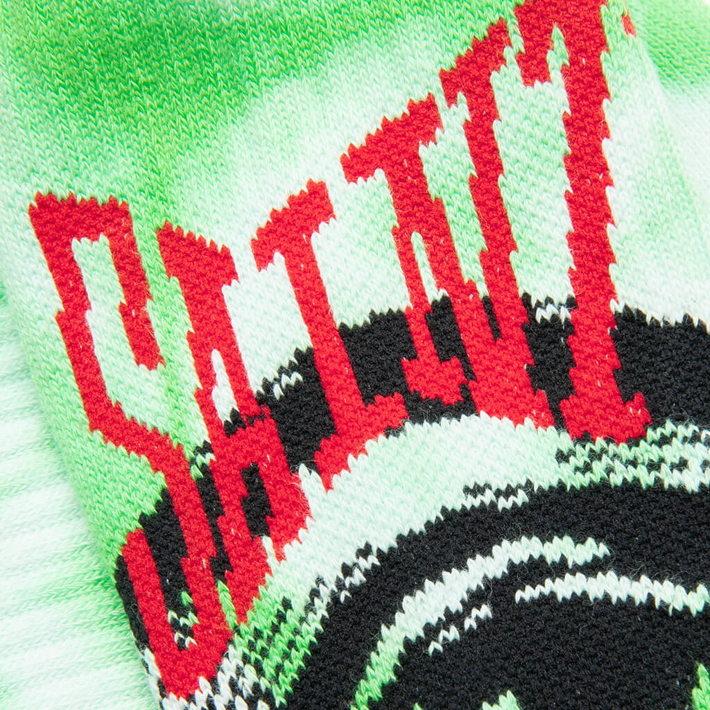 Eyes Socks Tie Dye Green