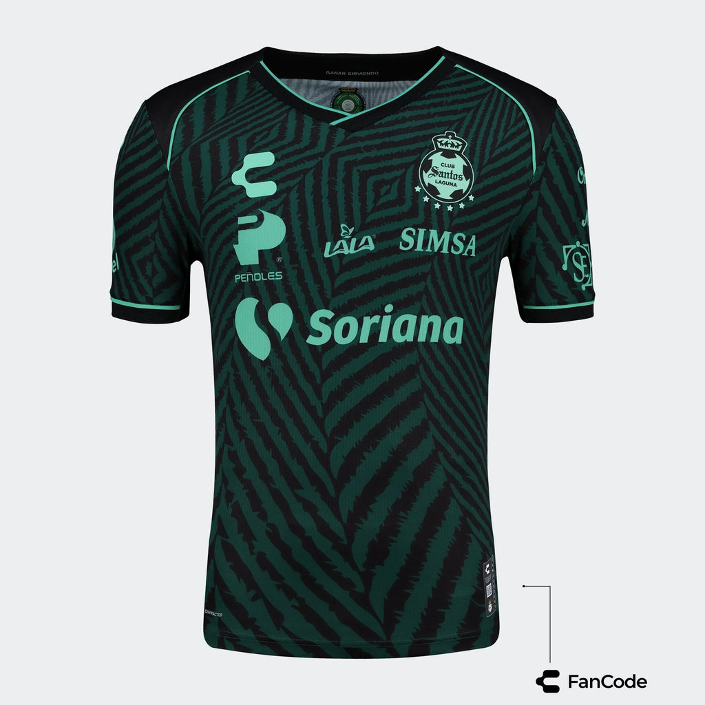 Charly Santos Away Jersey 24 Authentic Green