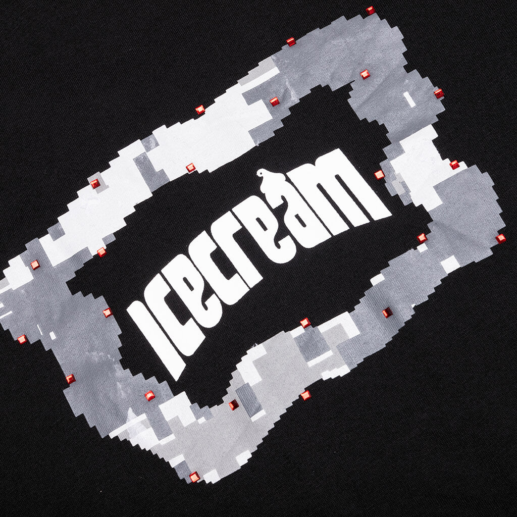 Blurred S S Tee Black