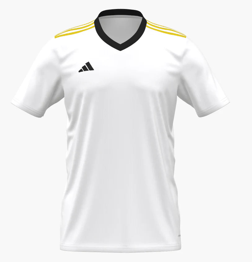adidas Entrada 22 Custom Jersey White Yellow
